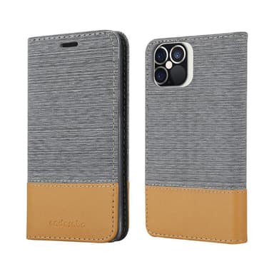 iPhone 12 PRO MAX Plånboksfodral Skal (Grå)
