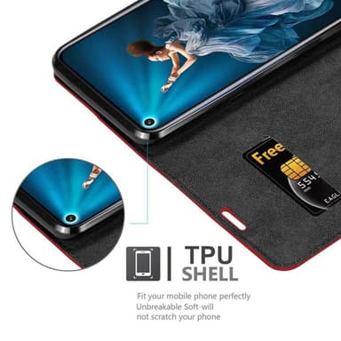 Honor 20 / 20S / Huawei NOVA 5T Skal Fodral Case (Röd)