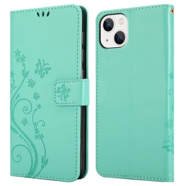 iPhone 14 Plånboksfodral Skal (Turkos)
