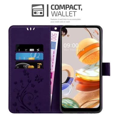 LG K61 Plånboksfodral Skal (Lila)