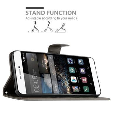 Huawei P8 Plånboksfodral Skal (Grå)