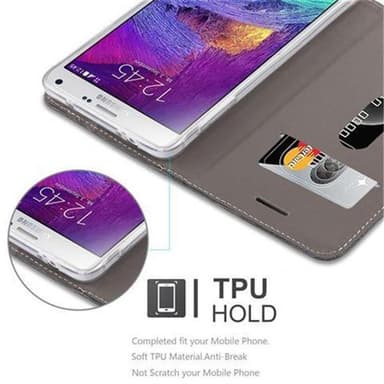 Samsung Galaxy NOTE 4 Plånboksfodral Skal (Grå)