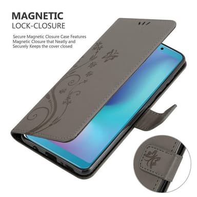 Samsung Galaxy A6s Plånboksfodral Skal (Grå)