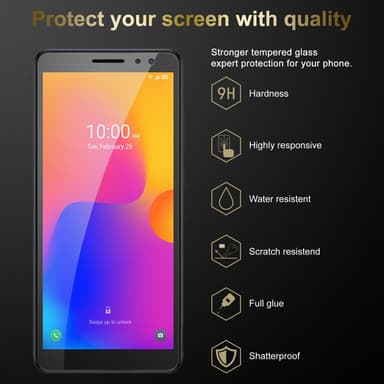 Alcatel 1B 2022 3x Skyddsglas Skyddsfilm Skärmskydd