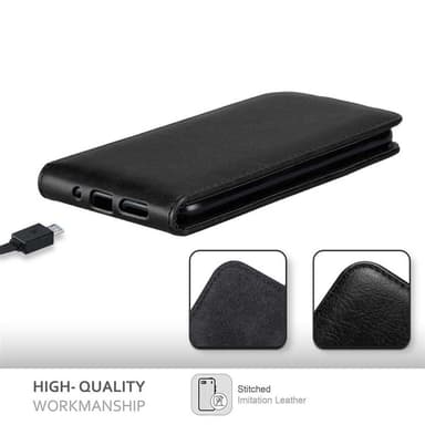 Motorola MOTO G5S PLUS Flipfodral Skal (Svart)