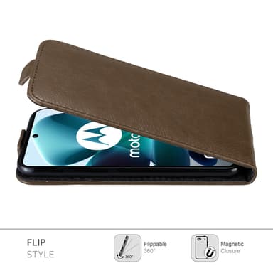 Motorola MOTO G200 5G Flipfodral Skal (Brun)