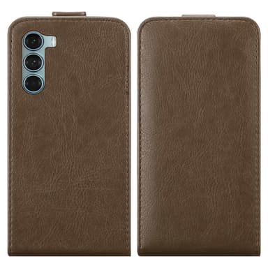 Motorola MOTO G200 5G Flipfodral Skal (Brun)