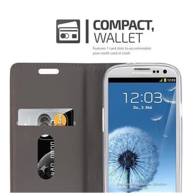 Samsung Galaxy S3 / S3 NEO Plånboksfodral Skal (Grå)