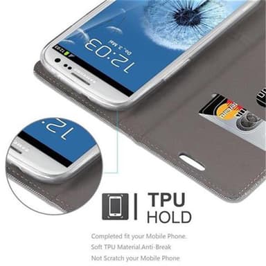 Samsung Galaxy S3 / S3 NEO Plånboksfodral Skal (Grå)