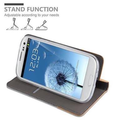 Samsung Galaxy S3 / S3 NEO Plånboksfodral Skal (Grå)