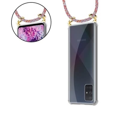 Samsung Galaxy A71 4G Skal Fodral Kedja (Röd)