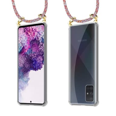 Samsung Galaxy A71 4G Skal Fodral Kedja (Röd)