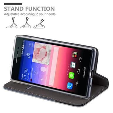Huawei ASCEND P7 Plånboksfodral Skal (Blå)
