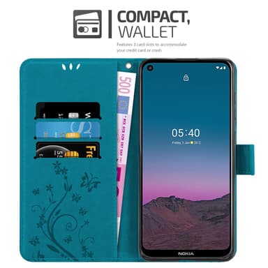 Nokia 5.4 Plånboksfodral Skal (Blå)