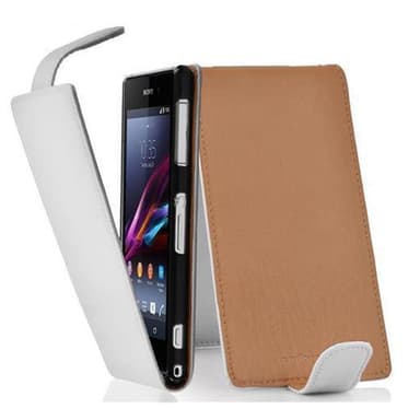 Sony Xperia Z1 COMPACT Flipfodral Skal (Vit)