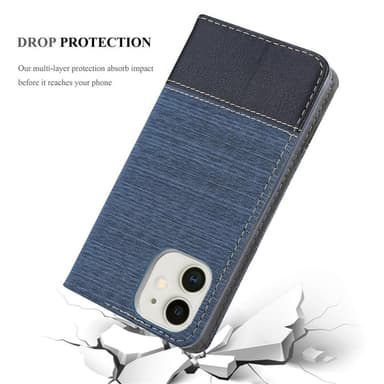 iPhone 12 MINI Plånboksfodral Skal (Blå)