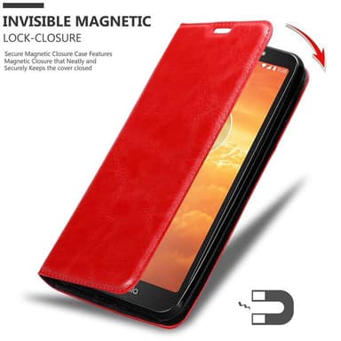 Motorola MOTO E5 PLAY Skal Fodral Case (Röd)
