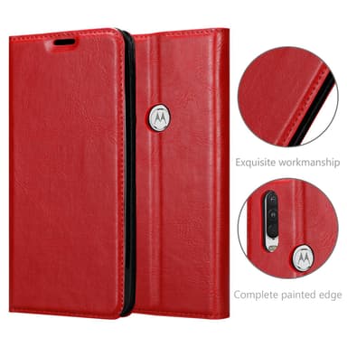 Motorola ONE ACTION Skal Fodral Case (Röd)