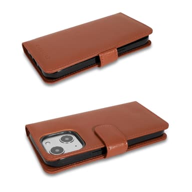 iPhone 13 MINI Plånboksfodral Skal (Brun)