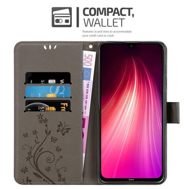 Xiaomi RedMi NOTE 8 Plånboksfodral Skal (Grå)