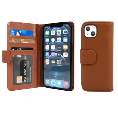 iPhone 13 MINI Plånboksfodral Skal (Brun)