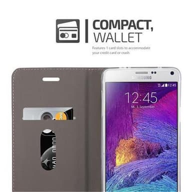 Samsung Galaxy NOTE 4 Plånboksfodral Skal (Grå)