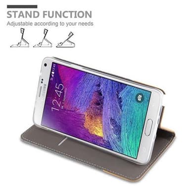 Samsung Galaxy NOTE 4 Plånboksfodral Skal (Grå)