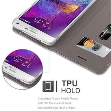Samsung Galaxy NOTE 4 Plånboksfodral Skal (Grå)