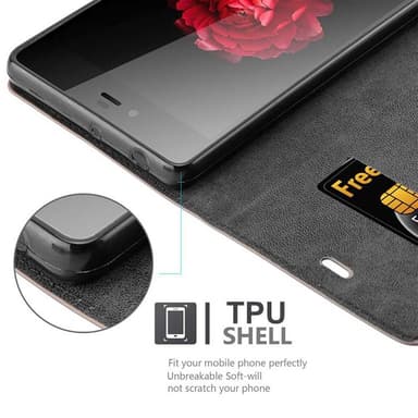 ZTE Nubia Z9 MAX Skal Fodral Case (Brun)