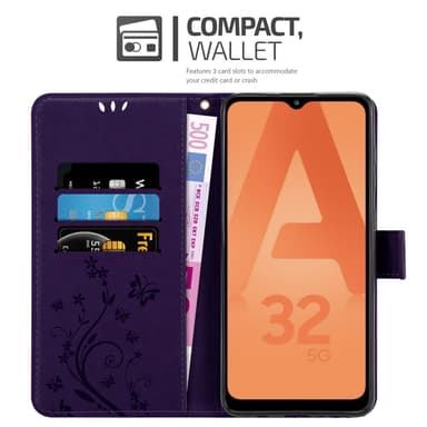 Samsung Galaxy A32 5G Plånboksfodral Skal (Lila)