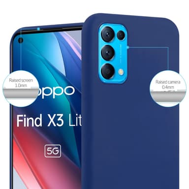 Skal Oppo FIND X3 LITE Fodral Case (Blå)