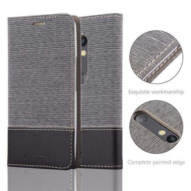 Motorola MOTO X PLAY Plånboksfodral Skal (Grå)