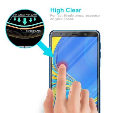 Samsung Galaxy A7 2018 Skyddsglas Skyddsfilm Skärmskydd