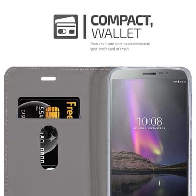 Lenovo P2 Plånboksfodral Skal (Grå)