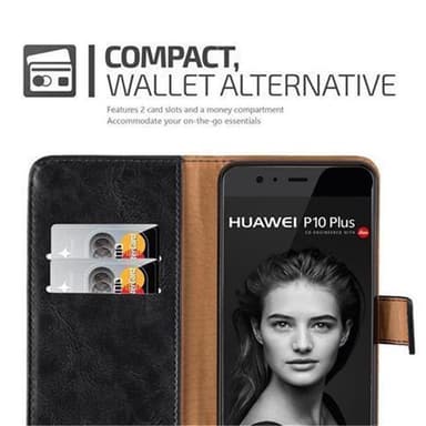 Huawei P10 Plånboksfodral Skal (Svart)
