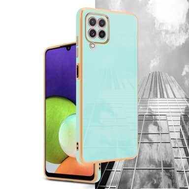 Samsung Galaxy A22 4G Skal Fodral Case (Grön)