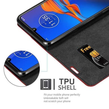 Motorola MOTO E6 PLUS Skal Fodral Case (Röd)