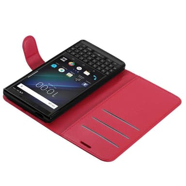 Blackberry KEY 2 LE Plånboksfodral Skal (Röd)