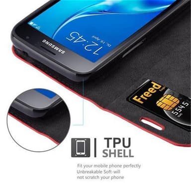 Samsung Galaxy J1 MINI Skal Fodral Case (Röd)