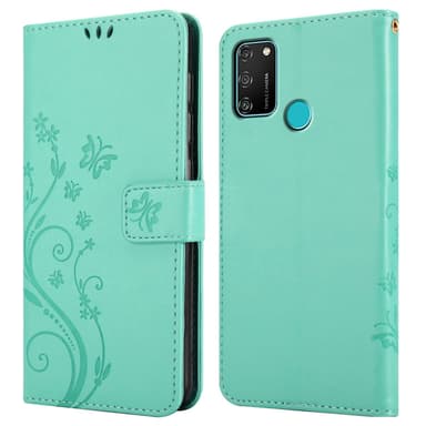 Honor 9A Plånboksfodral Skal (Turkos)