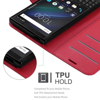 Blackberry KEY 2 LE Plånboksfodral Skal (Röd)
