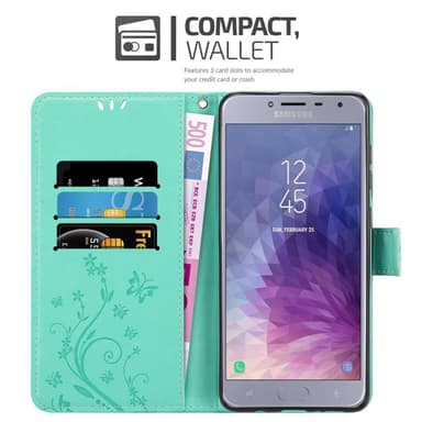 Samsung Galaxy J4 2018 Plånboksfodral Skal (Turkos)