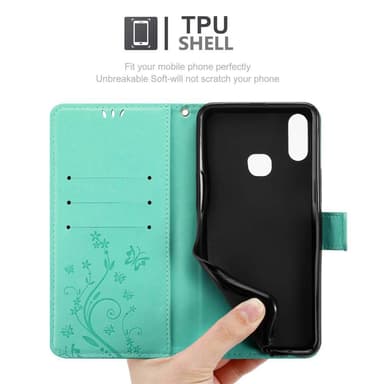 Samsung Galaxy A10s / M01s Plånboksfodral Skal (Turkos)