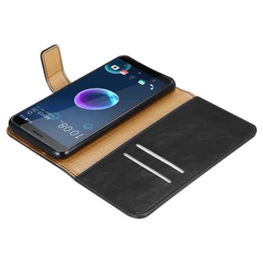 HTC Desire 12 Plånboksfodral Skal (Svart)