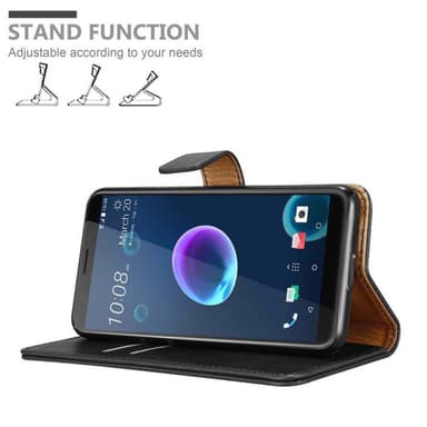 HTC Desire 12 Plånboksfodral Skal (Svart)