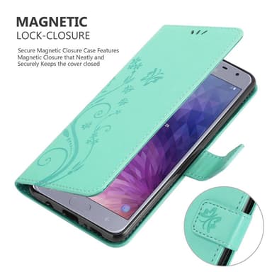 Samsung Galaxy J4 2018 Plånboksfodral Skal (Turkos)