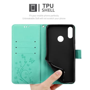 Huawei Y9 2019 Plånboksfodral Skal (Turkos)