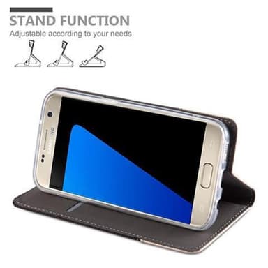 Samsung Galaxy S7 Plånboksfodral Skal (Grå)