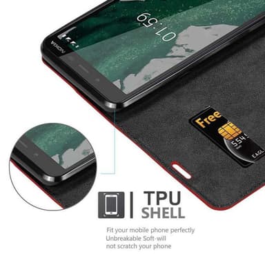 Nokia 1 PLUS Skal Fodral Case (Röd)