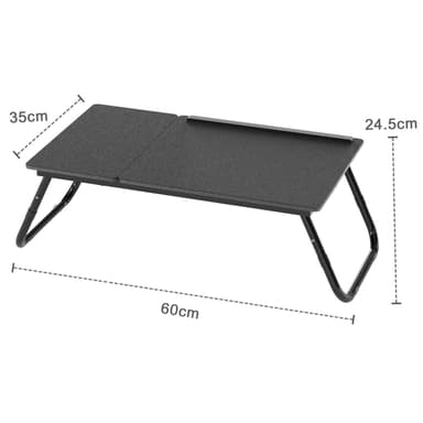 Utfällbart och höj- och sänkbart laptopbord (Svart)